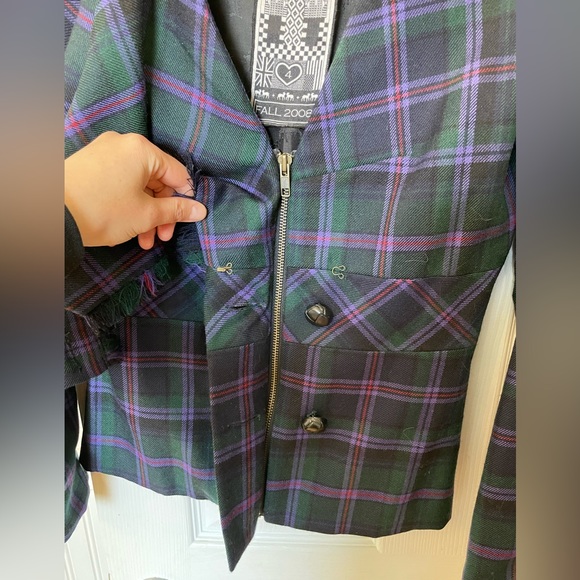 L.A.M.B. Plaid Wool Blazer - Picture 3 of 4